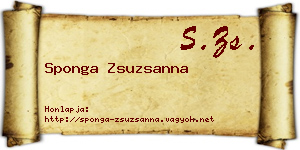 Sponga Zsuzsanna névjegykártya