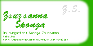 zsuzsanna sponga business card